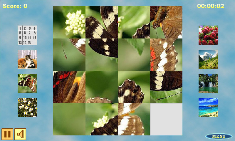 Fifteen screenshot