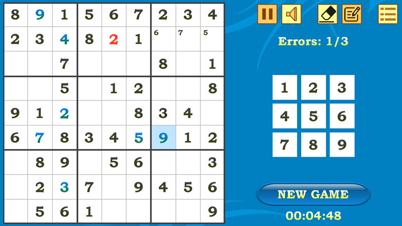 Sudoku screenshot